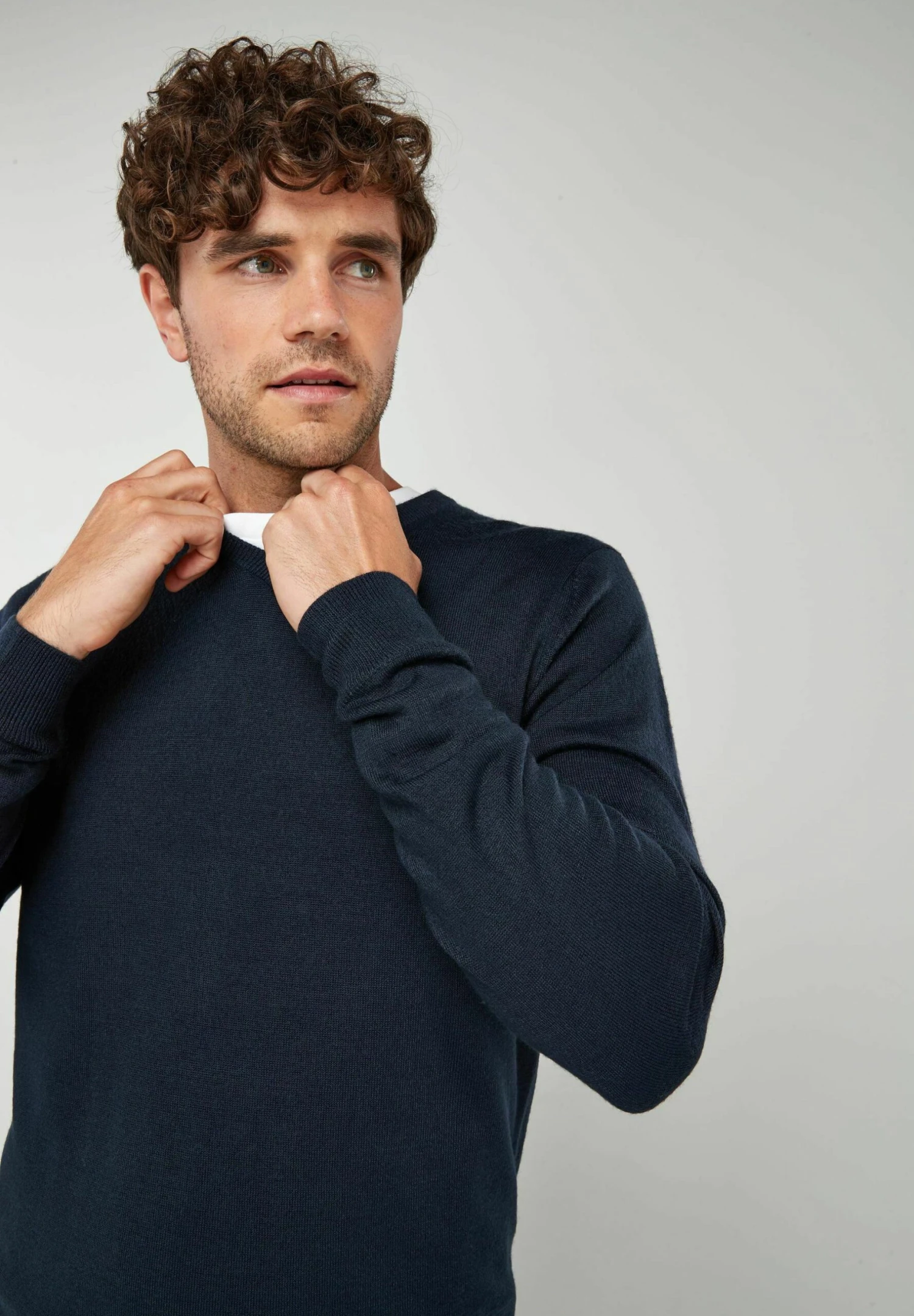 Next Soft Touch V-Neck - Trui - Navy Blue - Afbeelding 3
