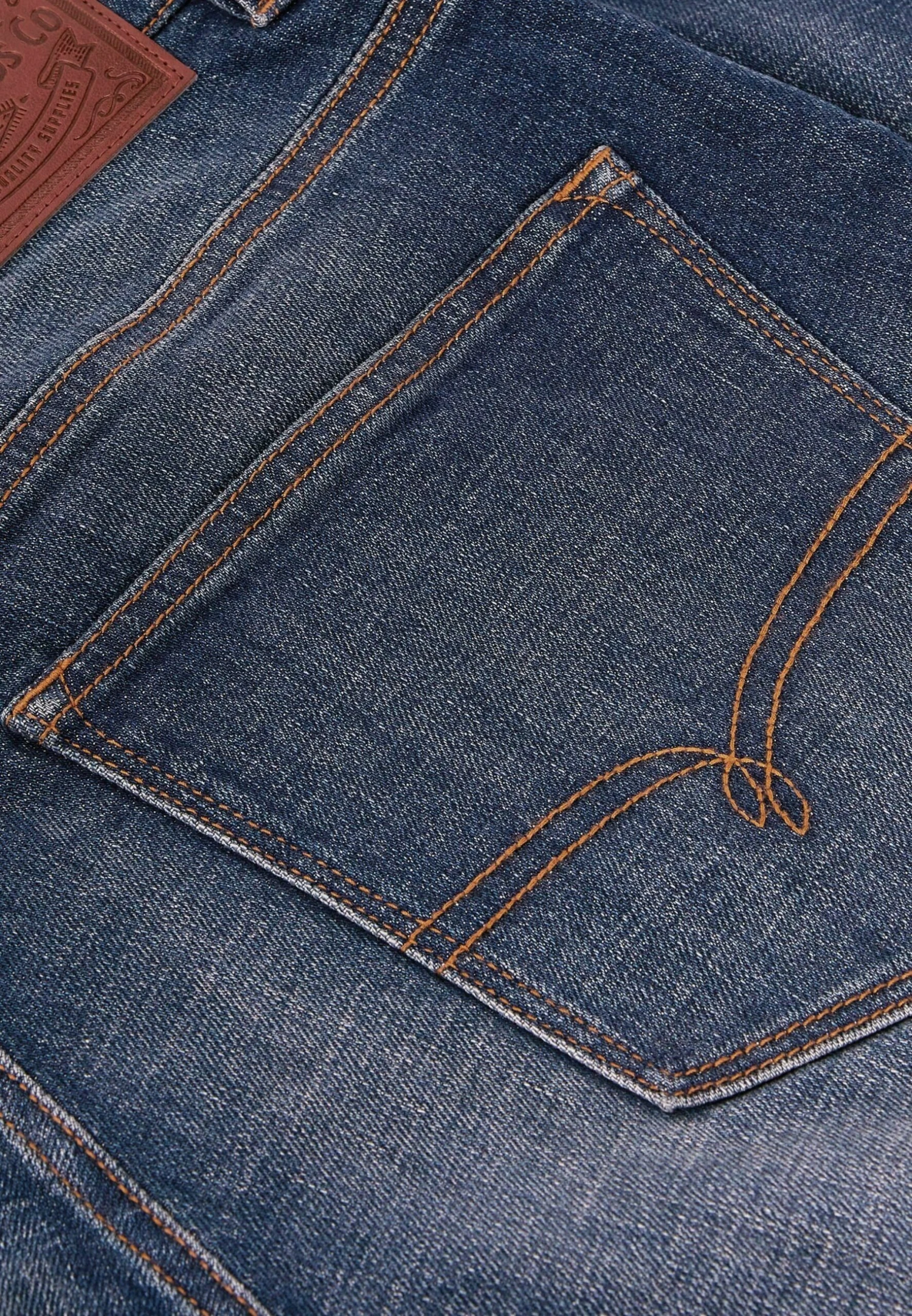 Next Belted With Stretch - Straight Leg Jeans - Blue - Afbeelding 3