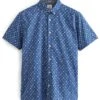 Next Geo Printed Short Sleeve- Overhemd - Blue