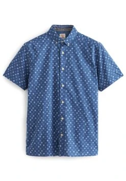 Next Geo Printed Short Sleeve- Overhemd - Blue