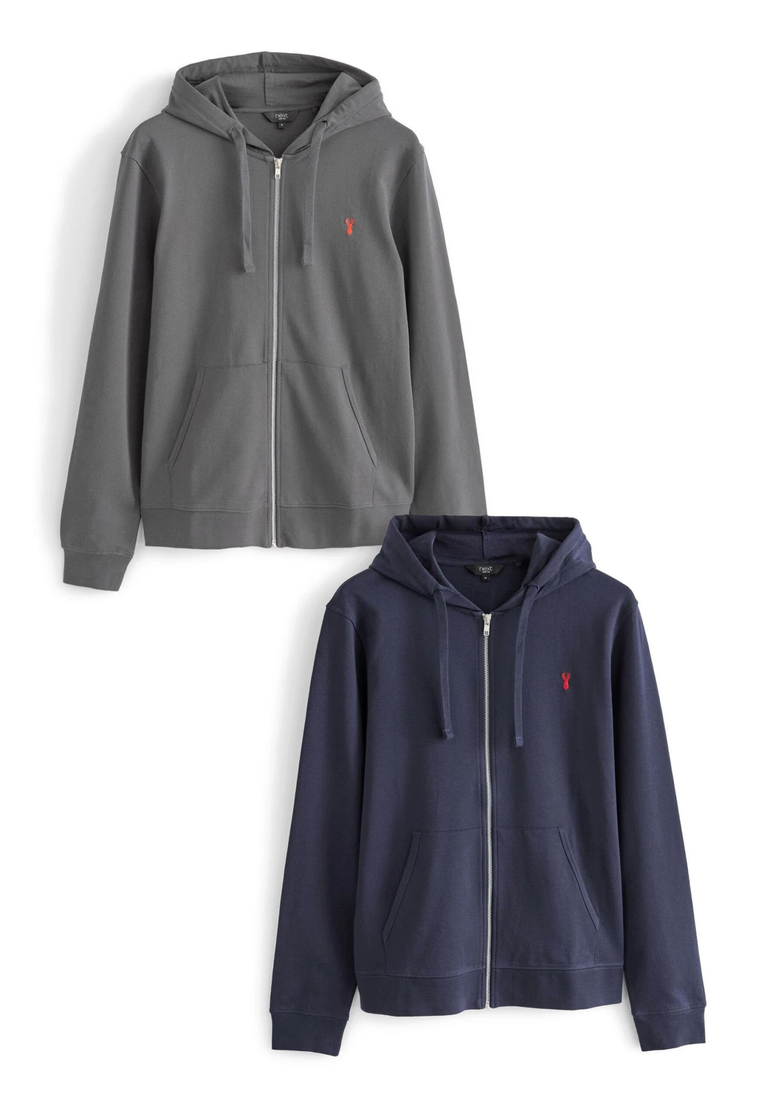 Next 2 Pack Standard - Sweater Met Rits - Navy Blule Grey - Afbeelding 3
