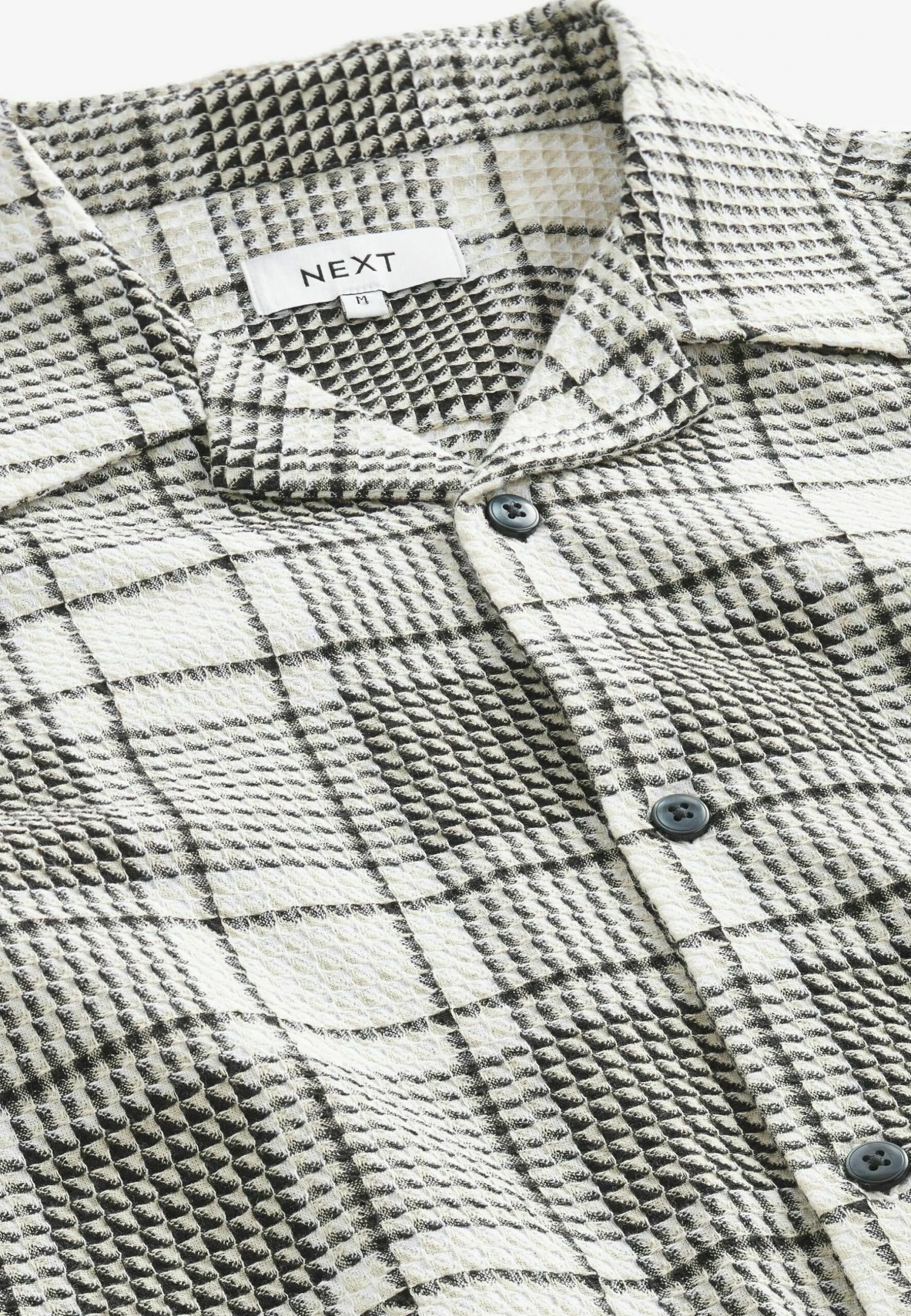 Next Textured Check Standard - Overhemd - Monochrome - Afbeelding 8