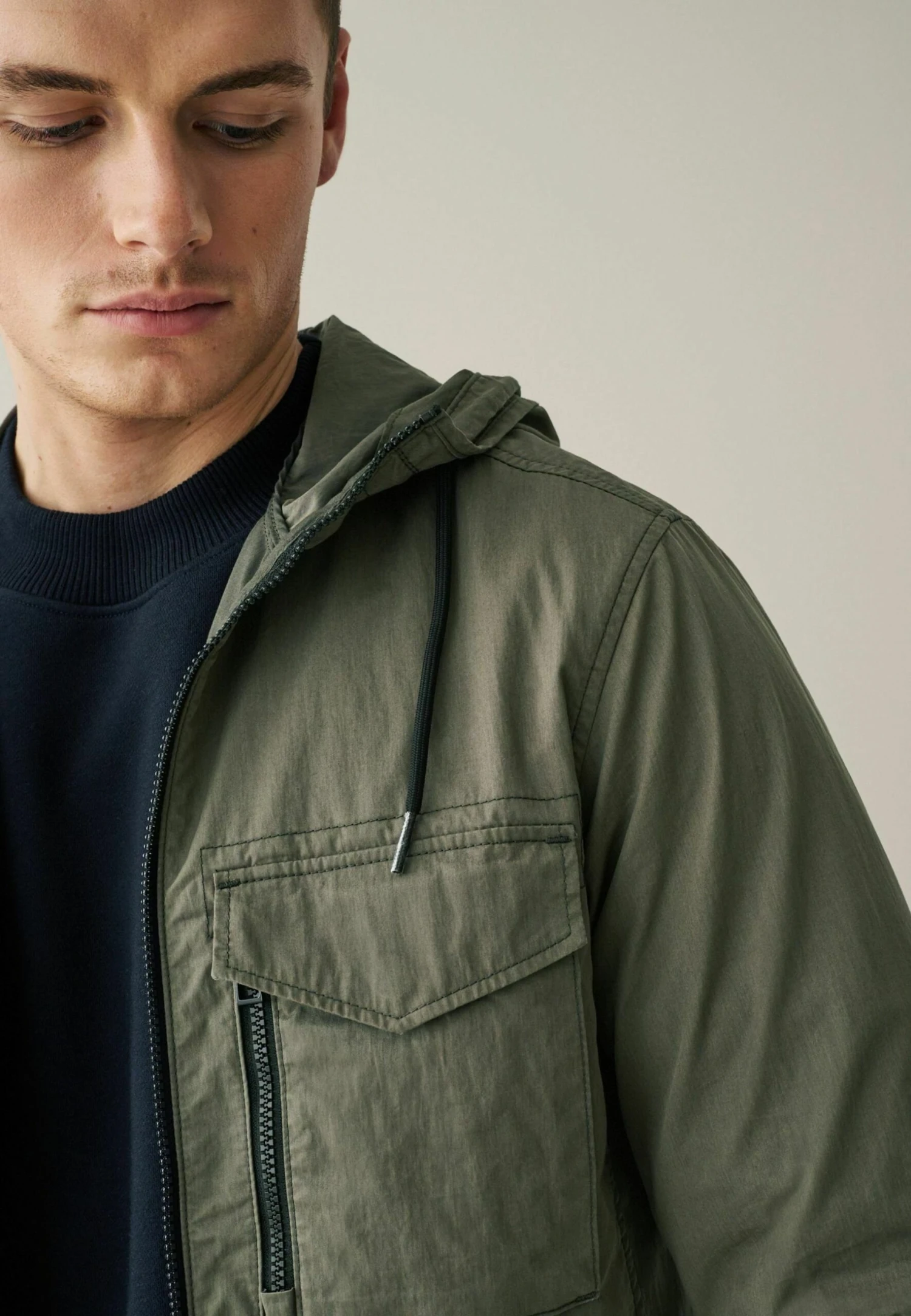 Next Shower Resistant Standard - Lichte Jas - Khaki Green - Afbeelding 3