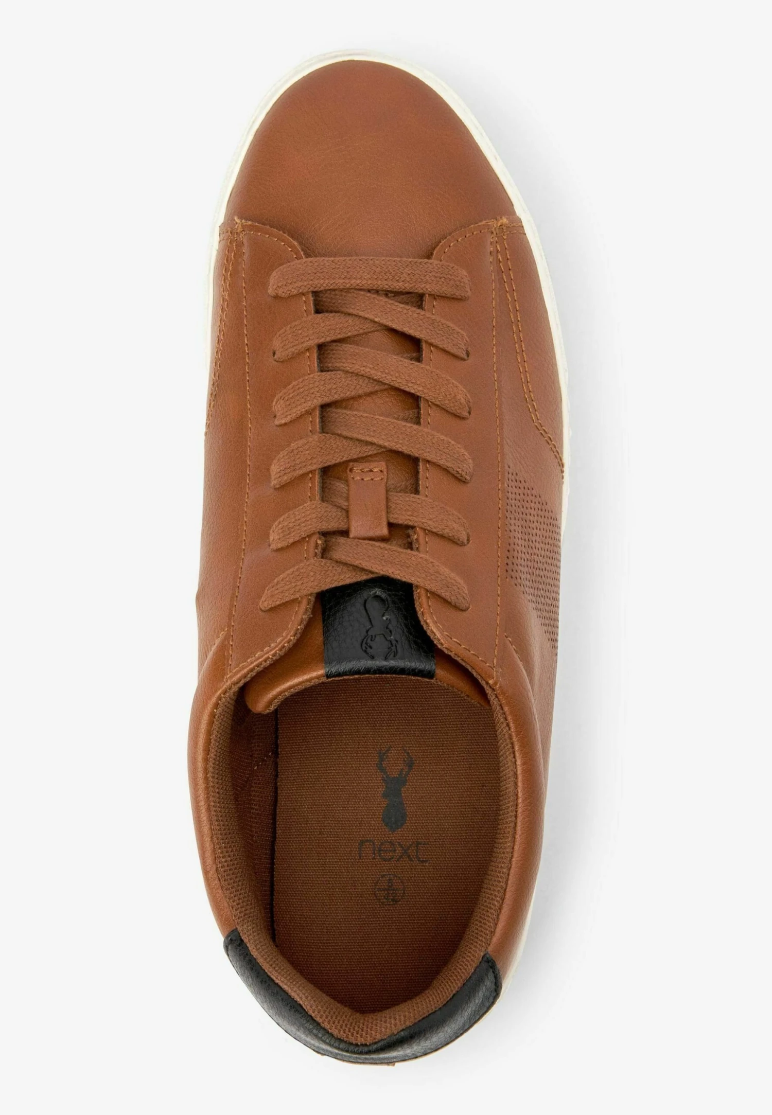 Next Perforated Side Wide Fit - Sneakers Laag - Tan Brown - Afbeelding 3
