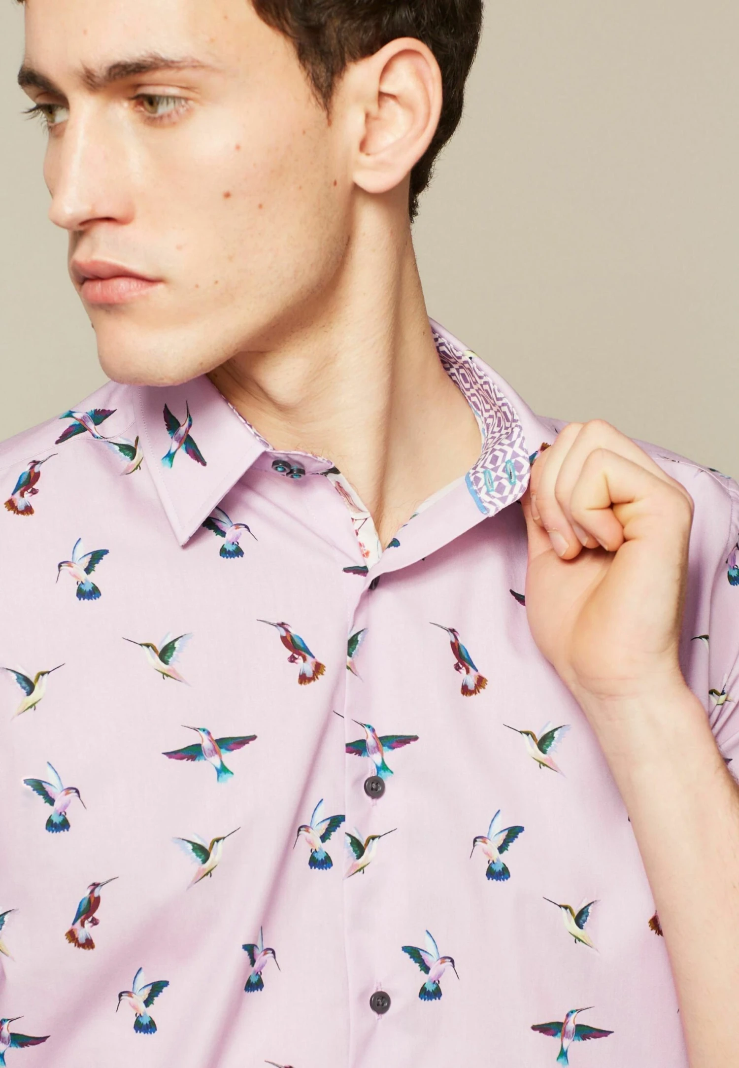 Next Trimmed - Overhemd - Pink Hummingbird - Afbeelding 3