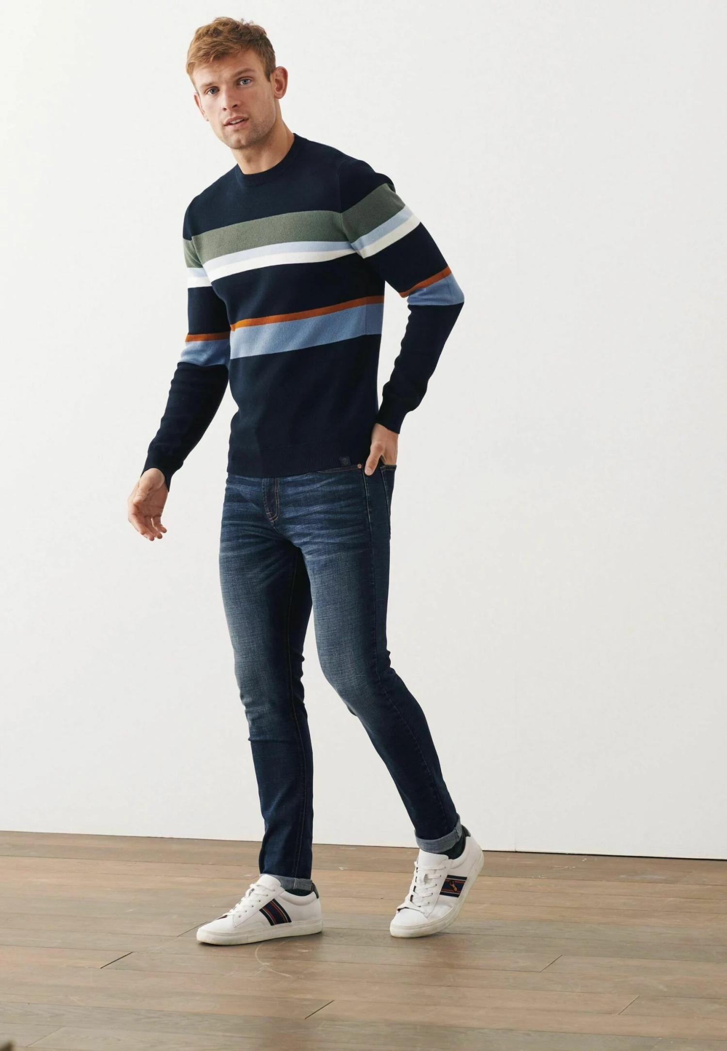 Next Motion Flex Stretch - Slim Fit Jeans - Mid Indigo Blue - Afbeelding 3