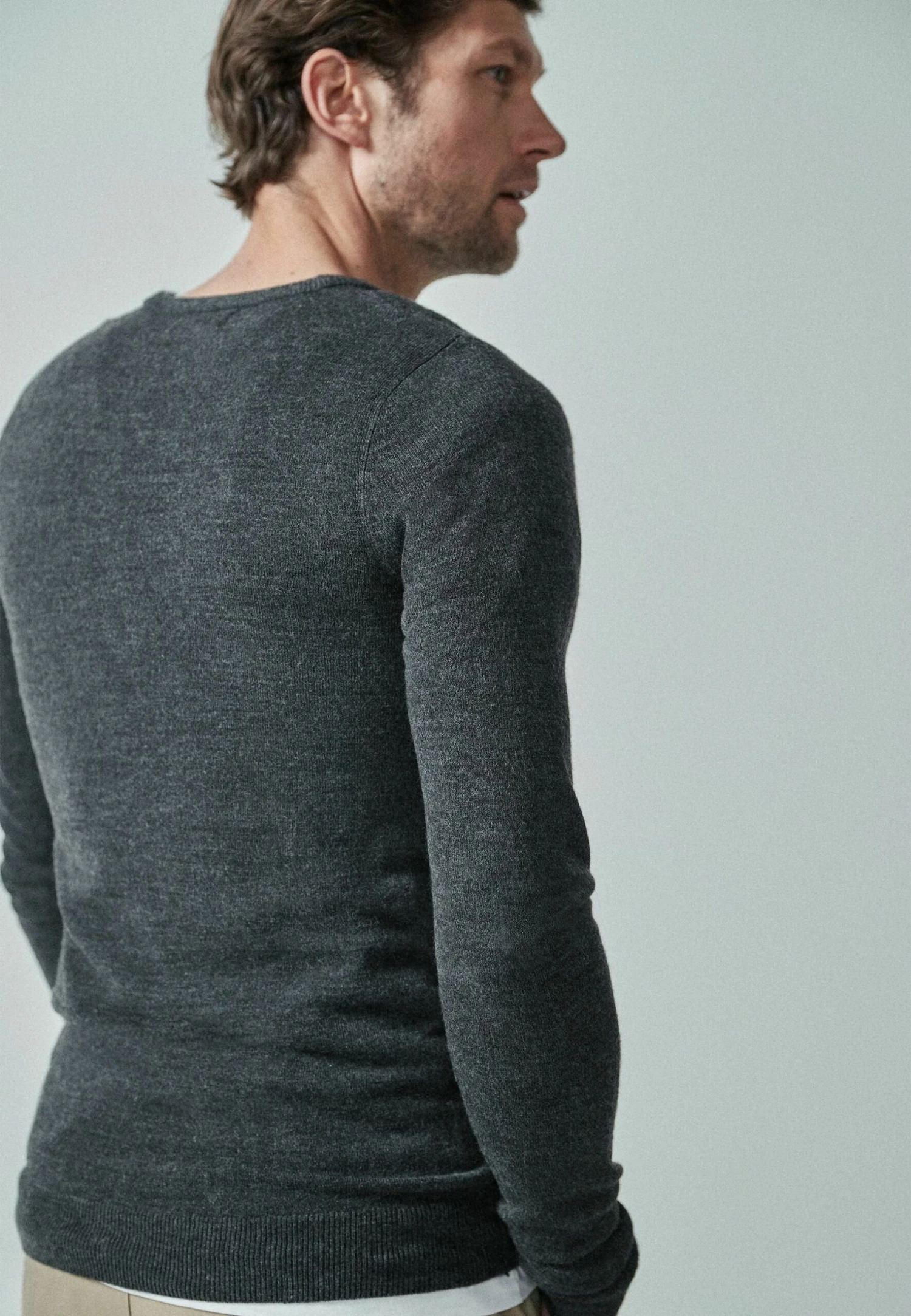 Next Soft Touch V-Neck - Trui - Dark Grey - Afbeelding 2