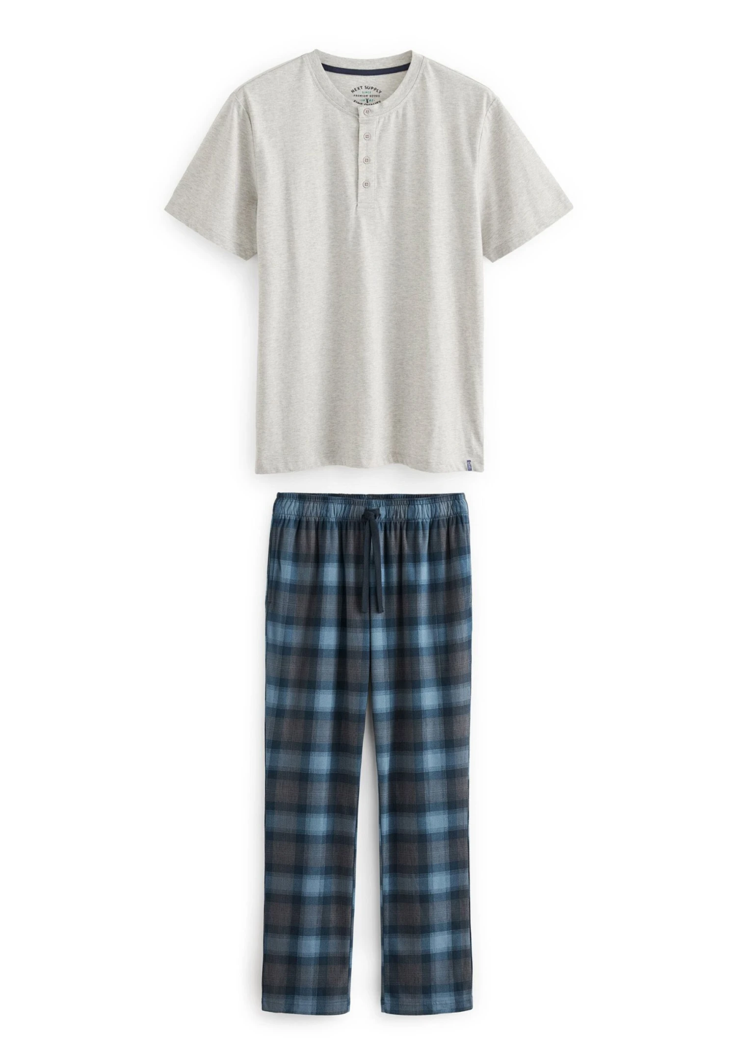 Next Motionflex Cosy Standard - Pyjama - Grey Blue Check - Afbeelding 6