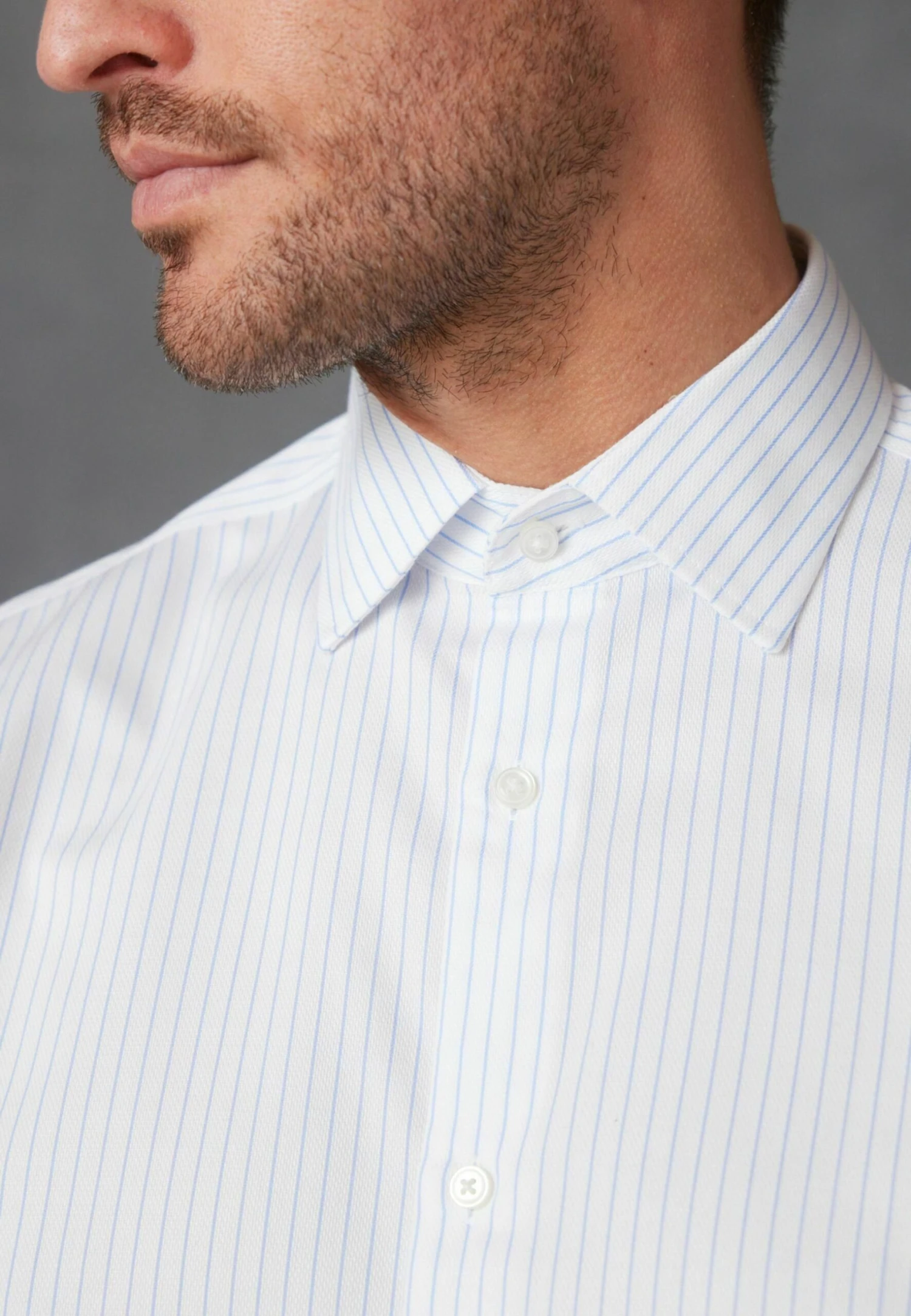 Next Signature Super Single Cuff - Overhemd - White Blue Stripe - Afbeelding 4