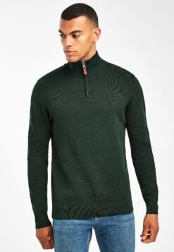 Next Premium Zip Neck- Trui - Green
