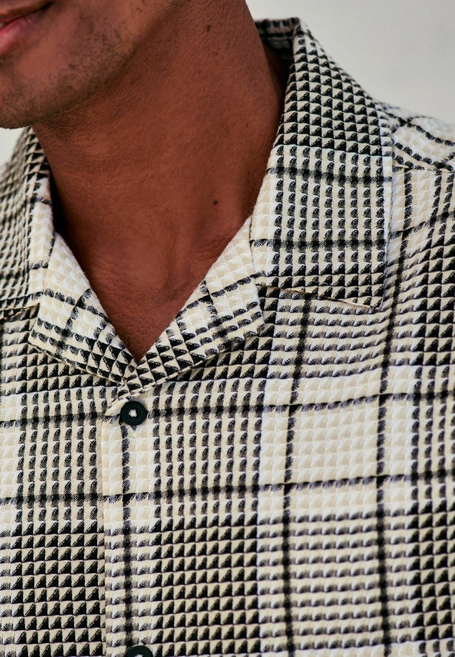 Next Textured Check Standard - Overhemd - Monochrome