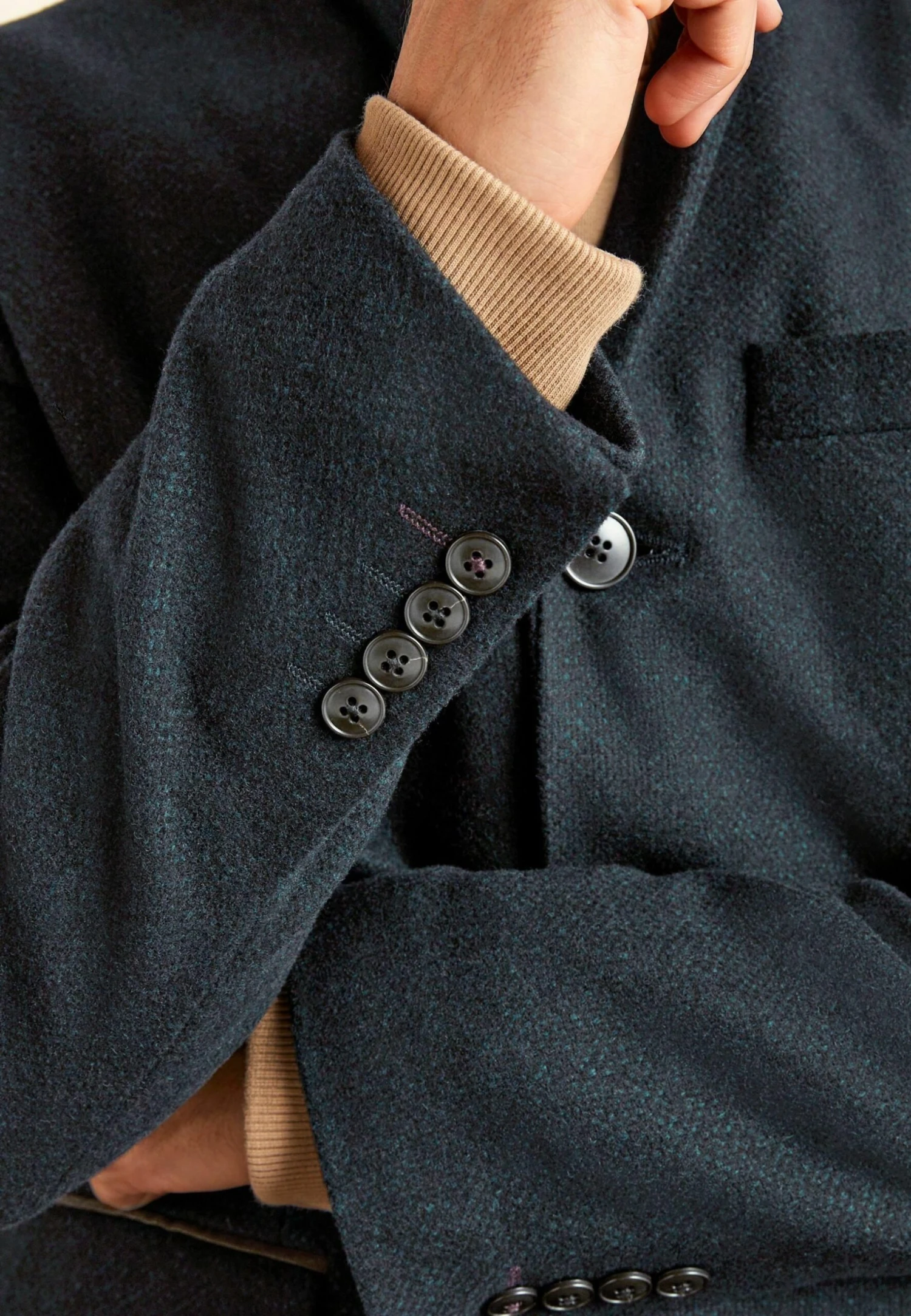 Next Trimmed Epsom- Halflange Jas - Navy Blue - Afbeelding 6