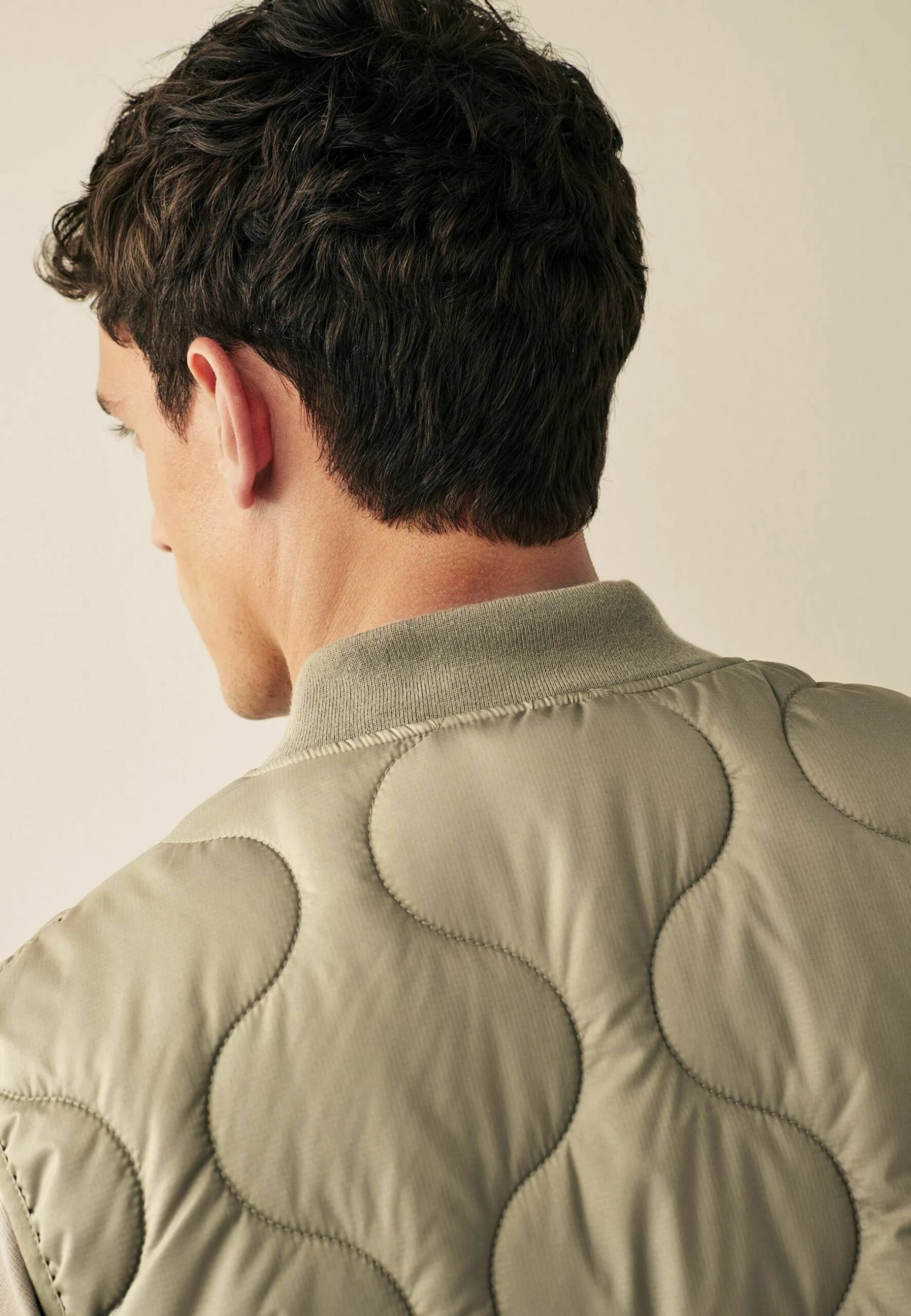 Next Shower Resistant Quilted Gilet Standard - Bodywarmer - Stone Natural - Afbeelding 3