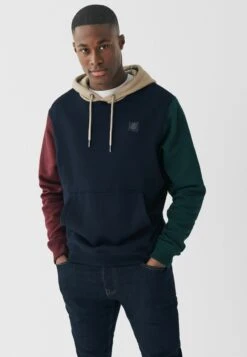 Next Dip Dye Overhead - Hoodie - Navy Blue Sleeve Block