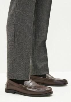 Next Penny Loafers Regular Fit - Instappers - Brown Leather
