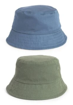 Next Reversible Bucket 2 Pack Standard - Hoed - Blue Khaki Green