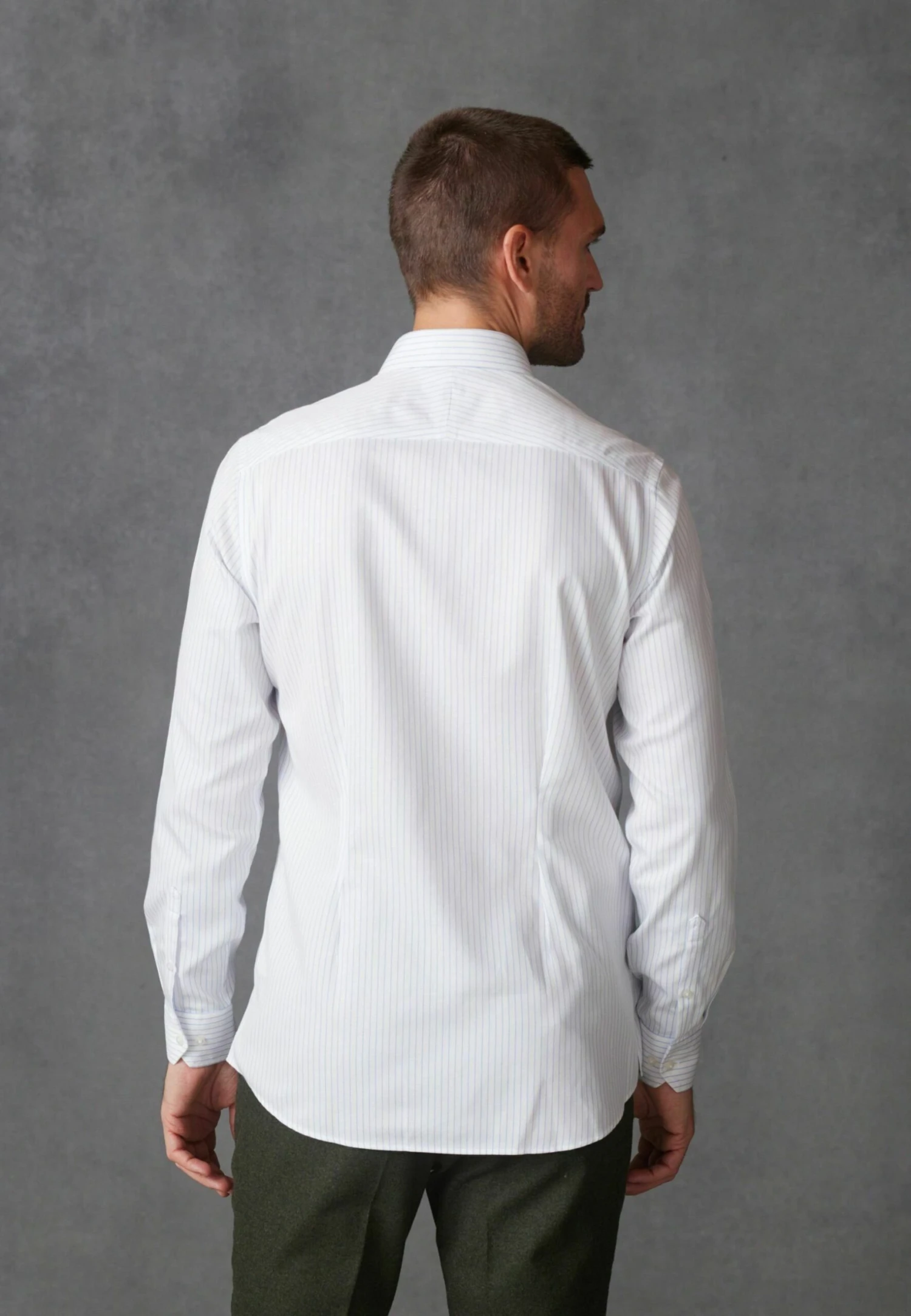 Next Signature Super Single Cuff - Overhemd - White Blue Stripe - Afbeelding 2