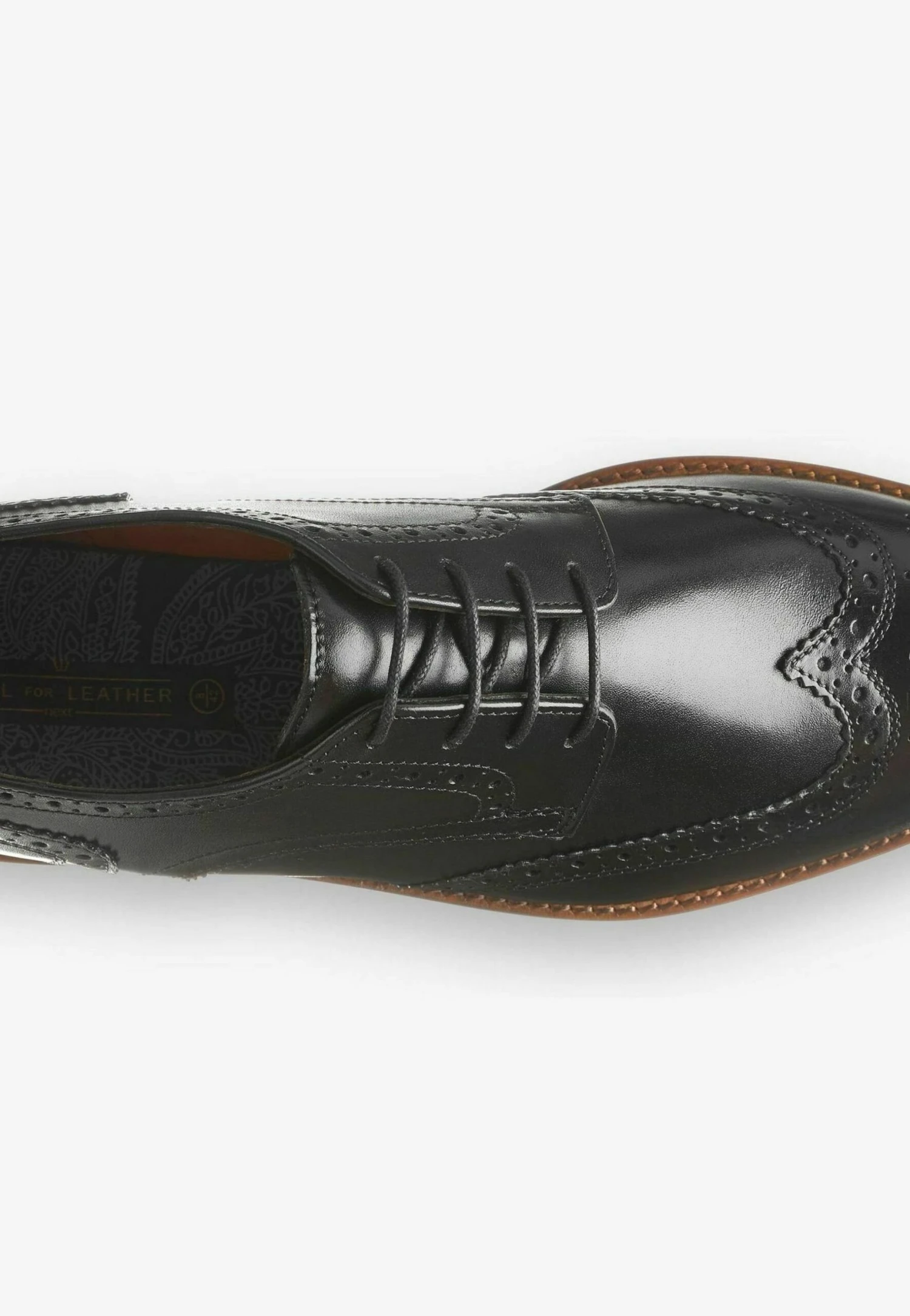 Next Contrast Brogues Wide Fit - Veterschoenen - Black - Afbeelding 3