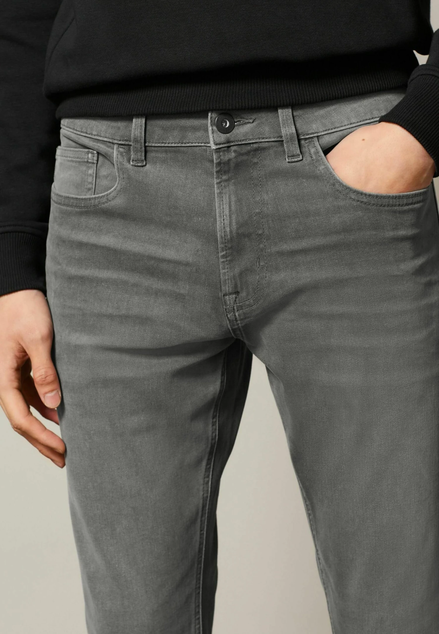 Next Motion Flex Stretch - Slim Fit Jeans - Light Grey