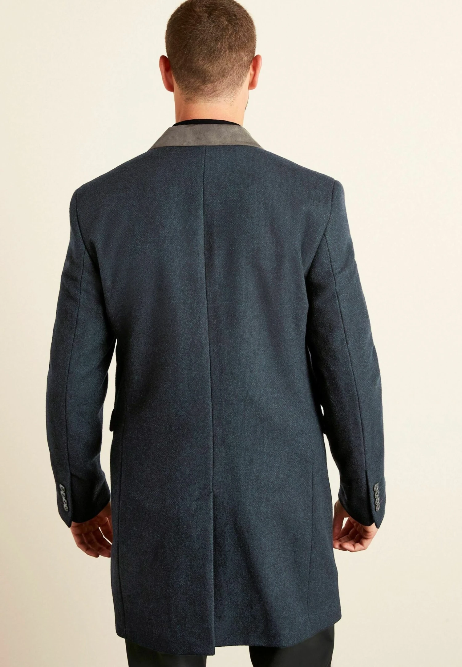 Next Trimmed Epsom- Halflange Jas - Navy Blue - Afbeelding 3