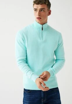 Next Premium Zip Neck- Trui - Mint Green
