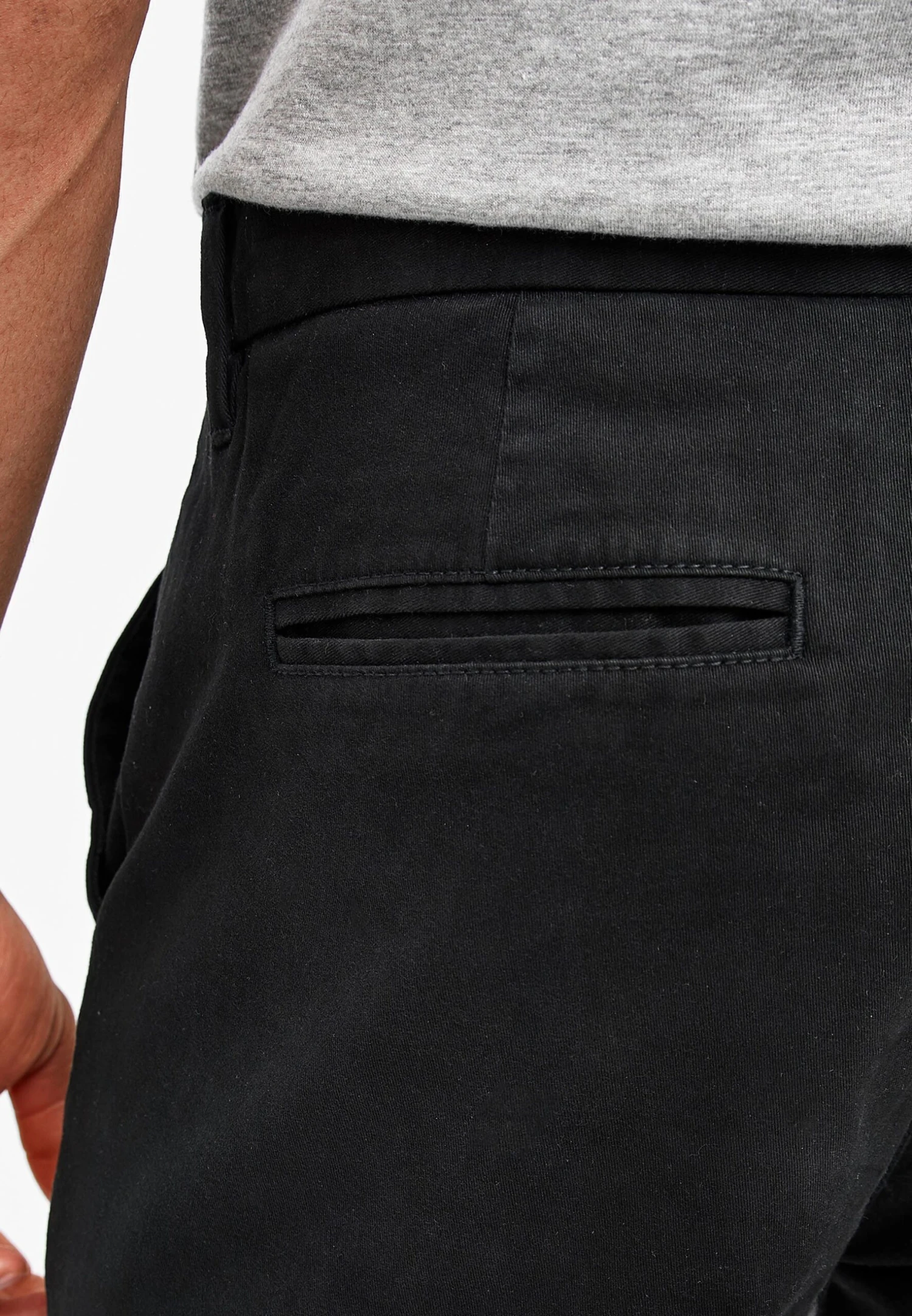 Next Dark Blue Tapered Slim Fit Stretch Chinos - Chino - Black - Afbeelding 3