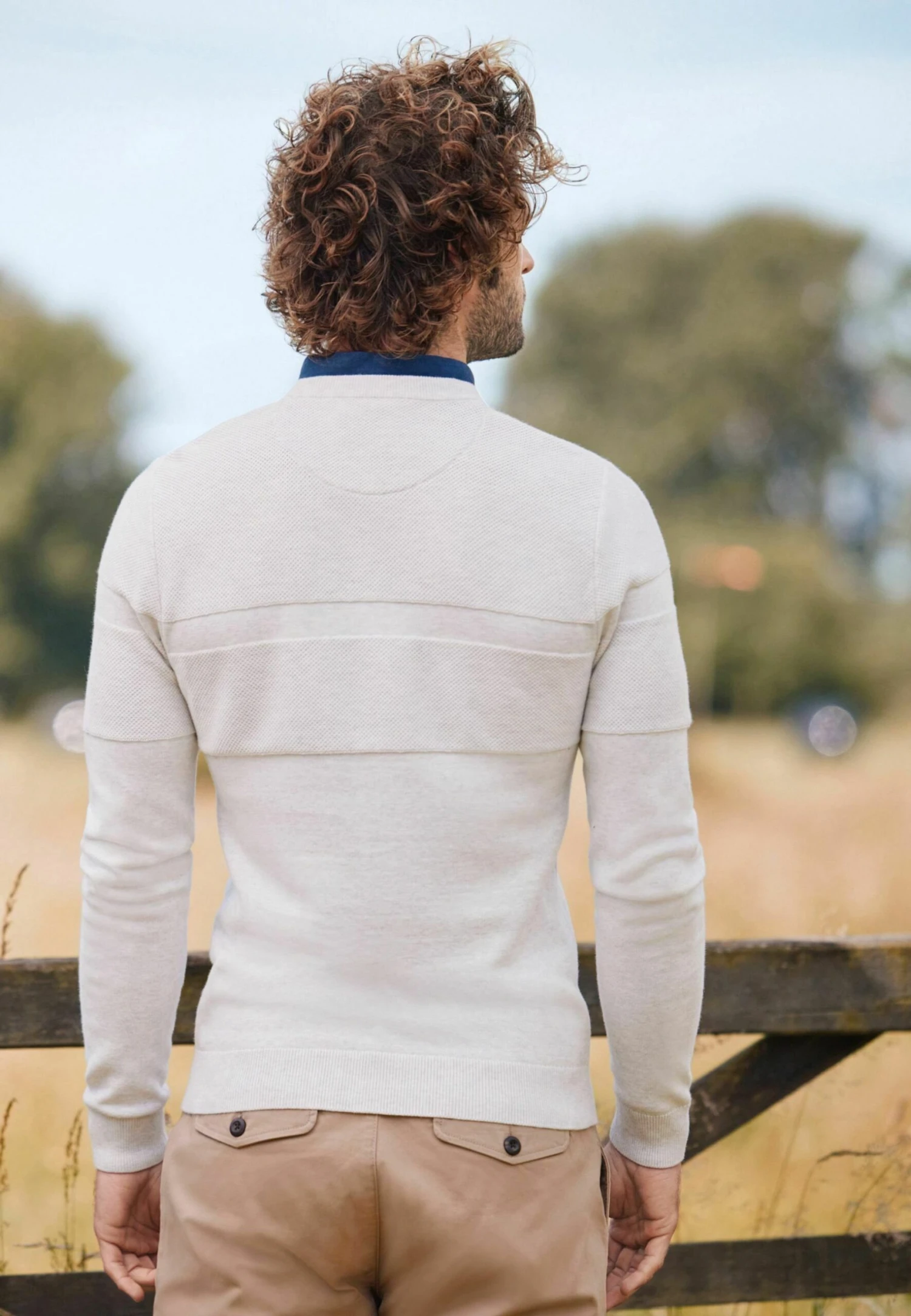 Next Mock - Trui - Light Grey Textured - Afbeelding 2