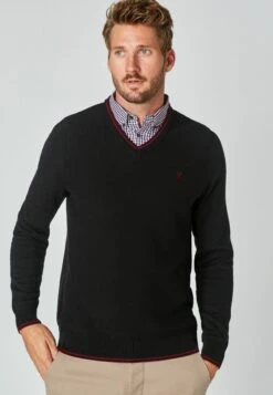 Next Mock- Trui - Black Gingham Tipped