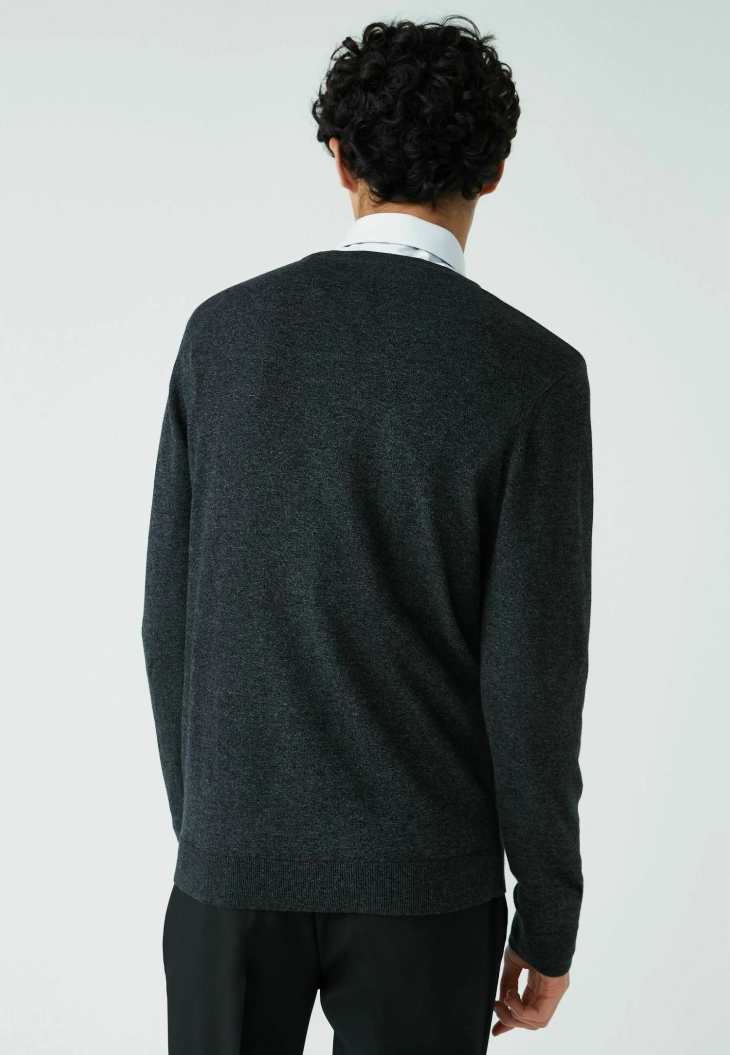Next Rich V-Neck - Trui - Charcoal Grey - Afbeelding 4