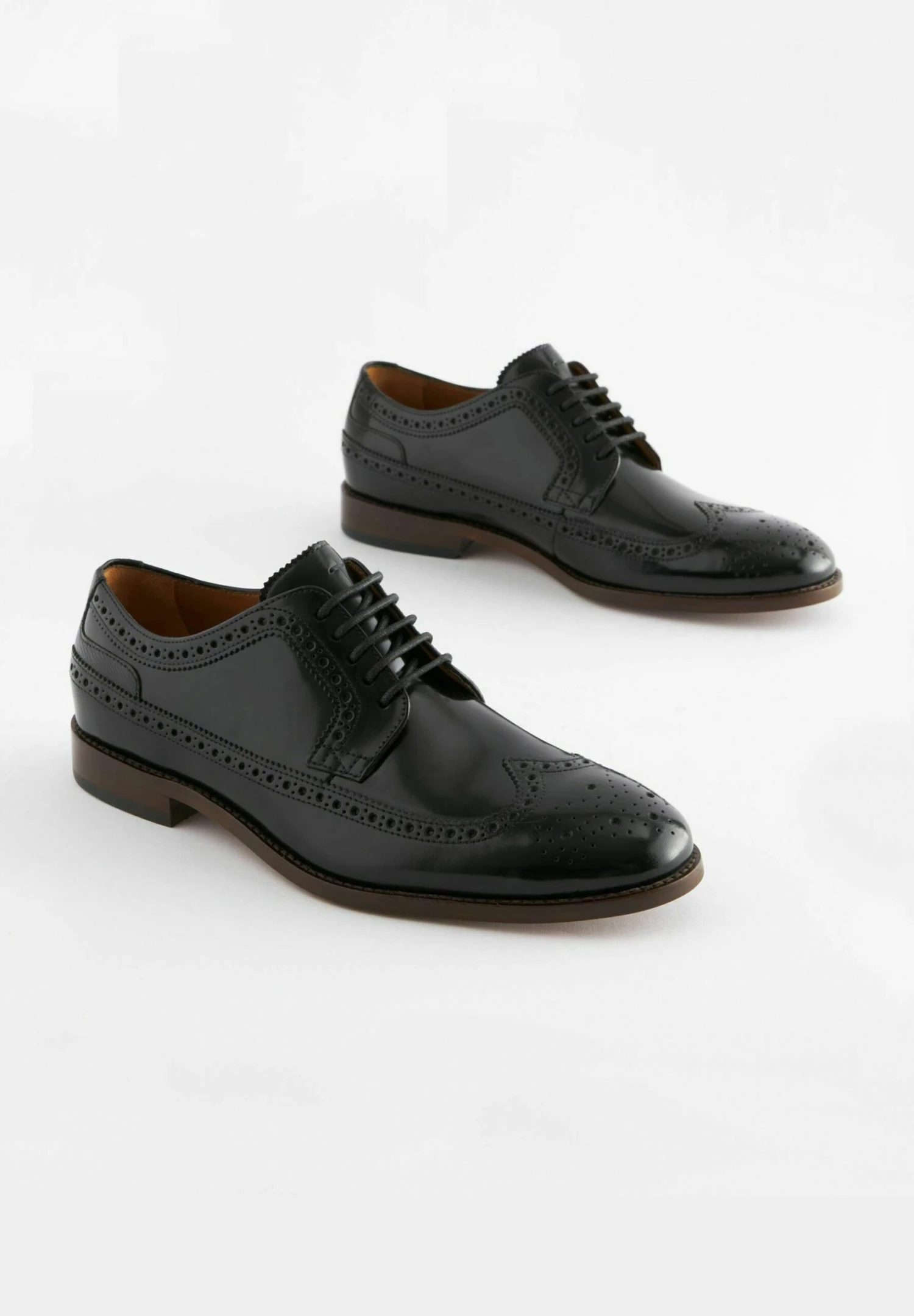 Next Hi-Shine Brogues Standard - Veterschoenen - Black - Afbeelding 2