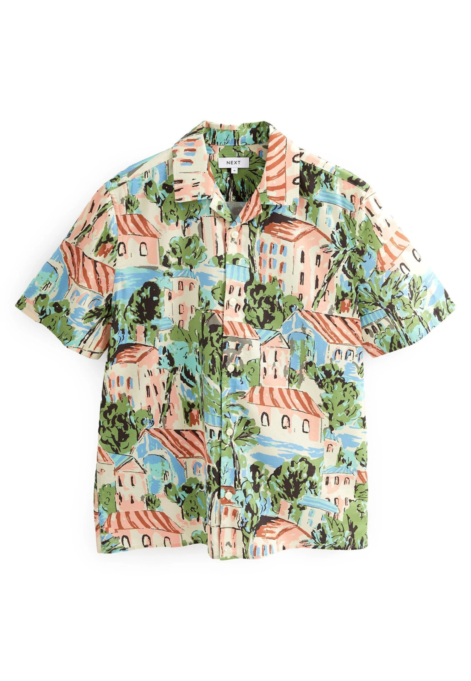 Next Short Sleeve Printed Standard - Overhemd - Neutral - Afbeelding 2