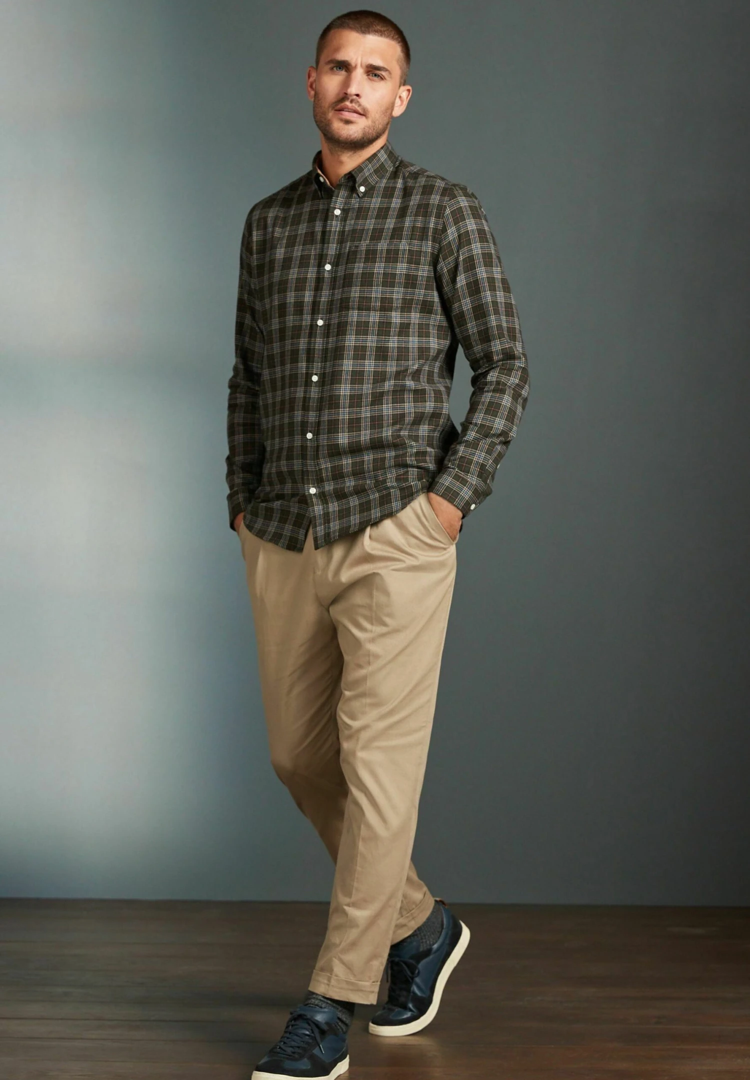 Next Brushed - Overhemd - Green - Afbeelding 2