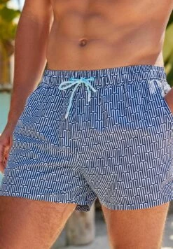 Next Printed Standard - Zwemshorts - Navy/White Geo