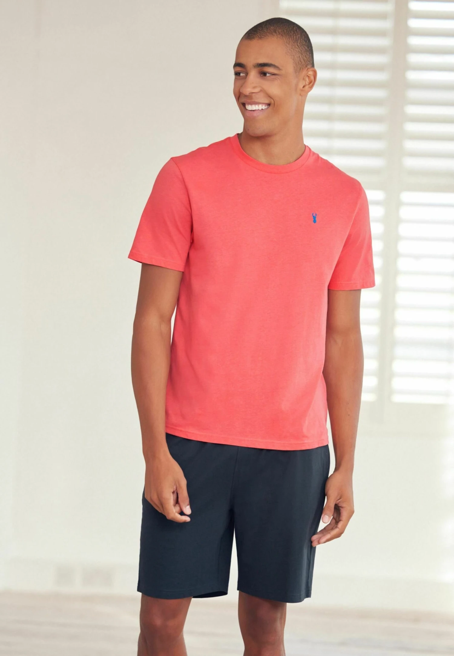 Next Pyjama - Coral Pink/Navy Blue - Afbeelding 2