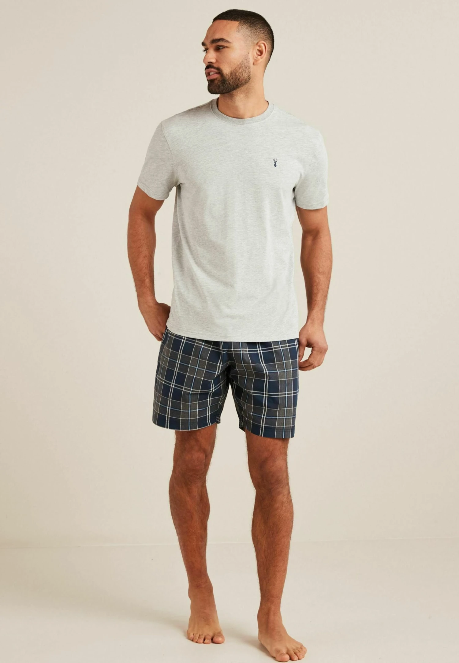 Next Lightweight Sets 2 Pack - Pyjama - Navy Blue/Grey Check