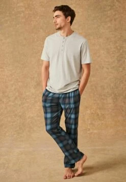 Next Motionflex Cosy Set Standard - Pyjama - Grey Blue Check