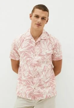 Next Short Sleeve Floral Standard - Overhemd - Pink White