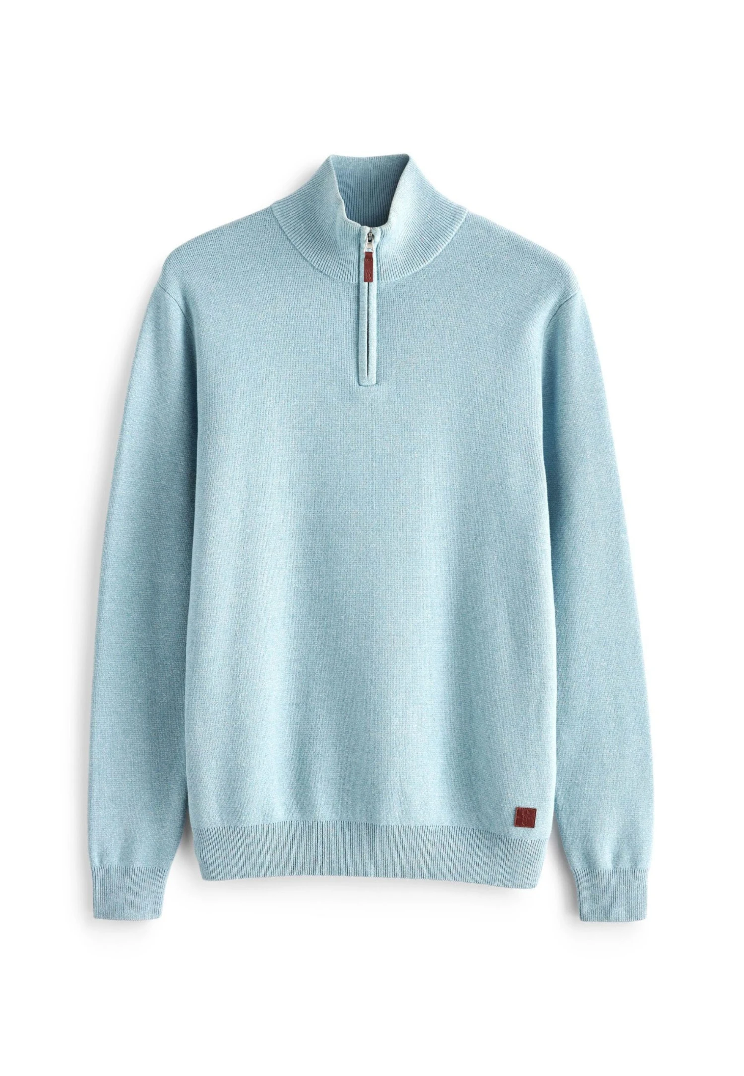 Next Premium Zip Neck- Trui - Sky Blue - Afbeelding 4