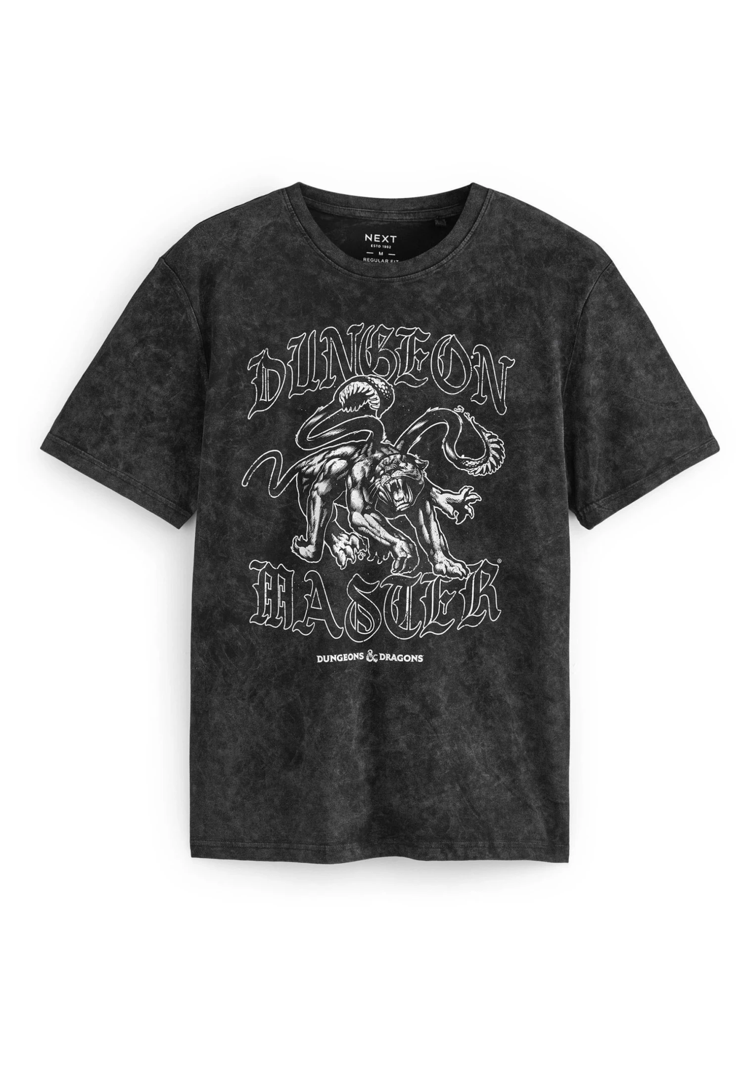 Next DungeonsDragons License - T-Shirt Print - Charcoal Grey Acid Wash - Afbeelding 4