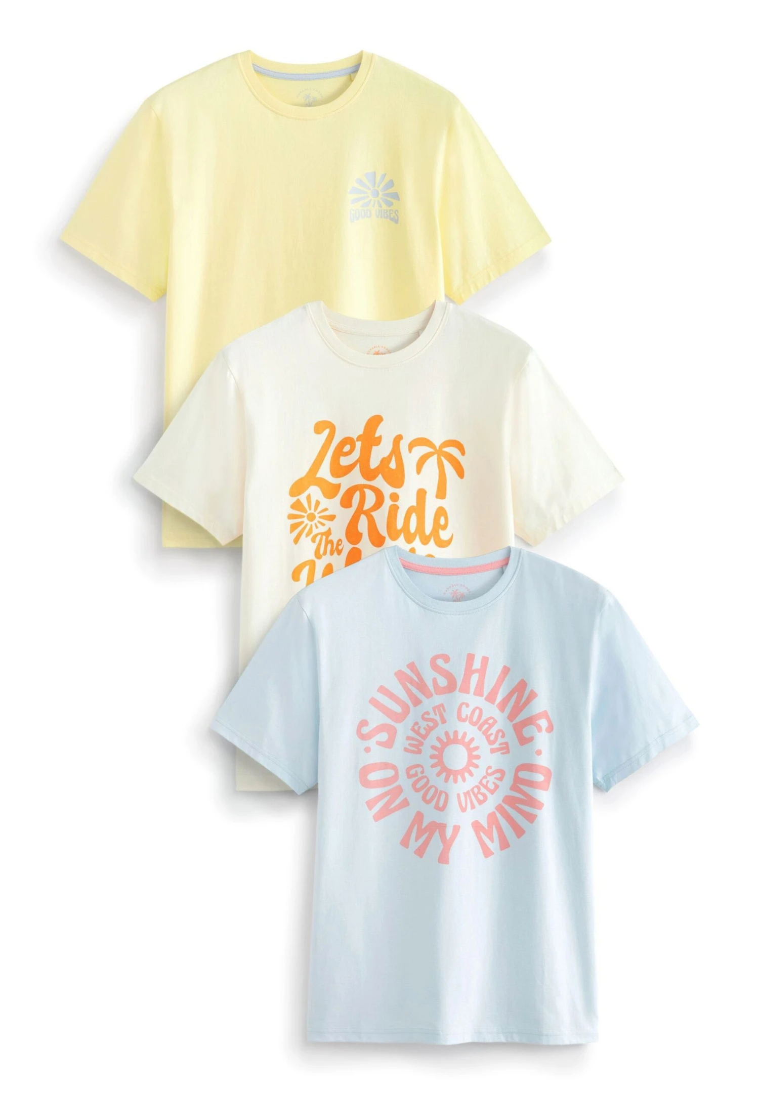 Next 3 Pack - T-Shirt Print - Pastel Surf Mix - Afbeelding 6