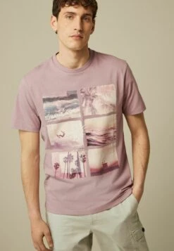 Next Regular Fit - T-Shirt Print - Pink Beach