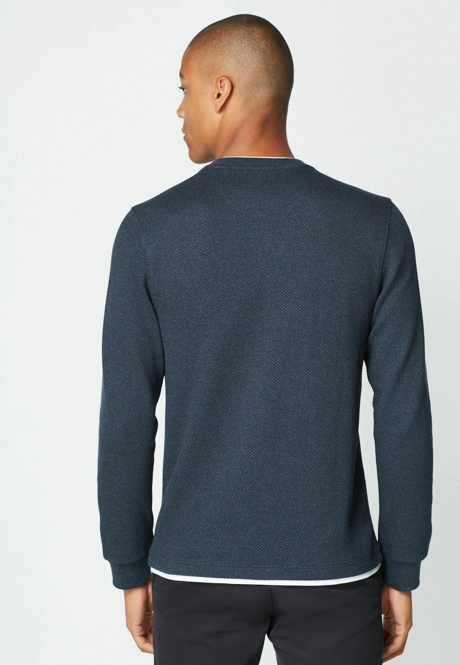 Next Long Sleeve Mock Crew Standard - Trui - Navy Blue - Afbeelding 3
