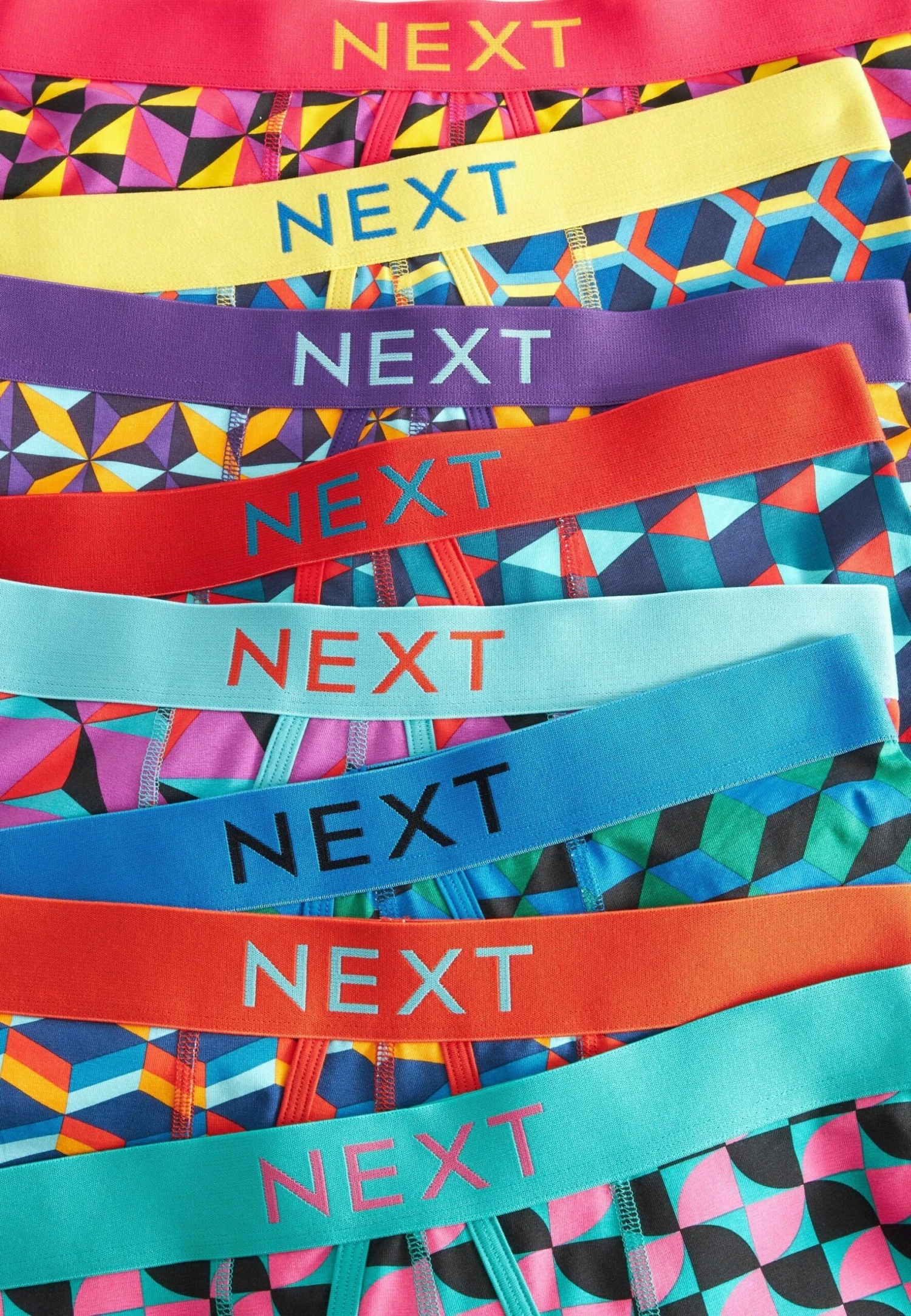 Next A-Front 8 Pack - Onderbroeken - Blue Pink Geo - Afbeelding 10