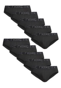 Next Black Briefs Ten Pack - Slip - Black