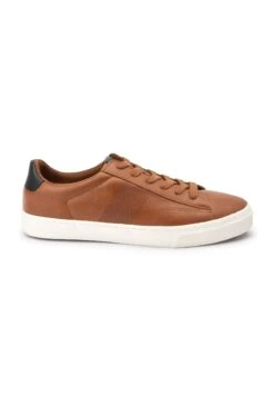 Next Perforated Side Wide Fit - Sneakers Laag - Tan Brown