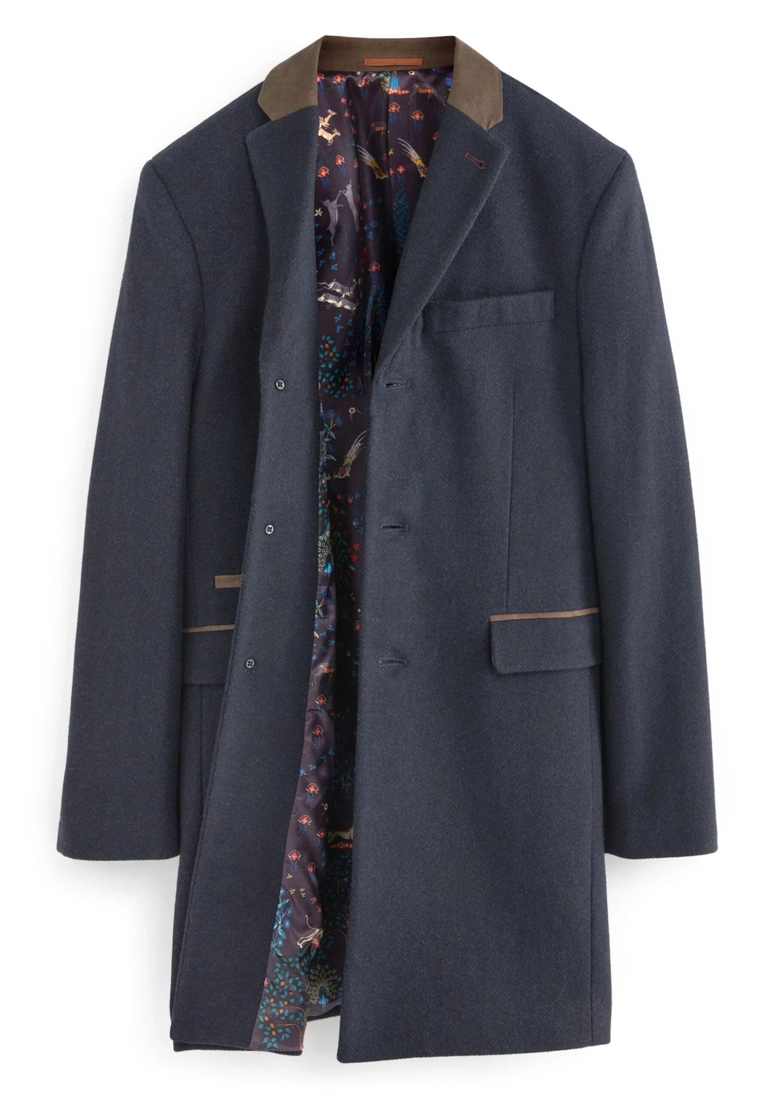 Next Trimmed Epsom- Halflange Jas - Navy Blue - Afbeelding 9