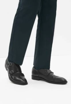 Next Double Monk Toe Cap- Instappers - Black