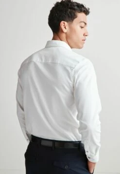 Next Regular Fit Single Cuff - Overhemd - White