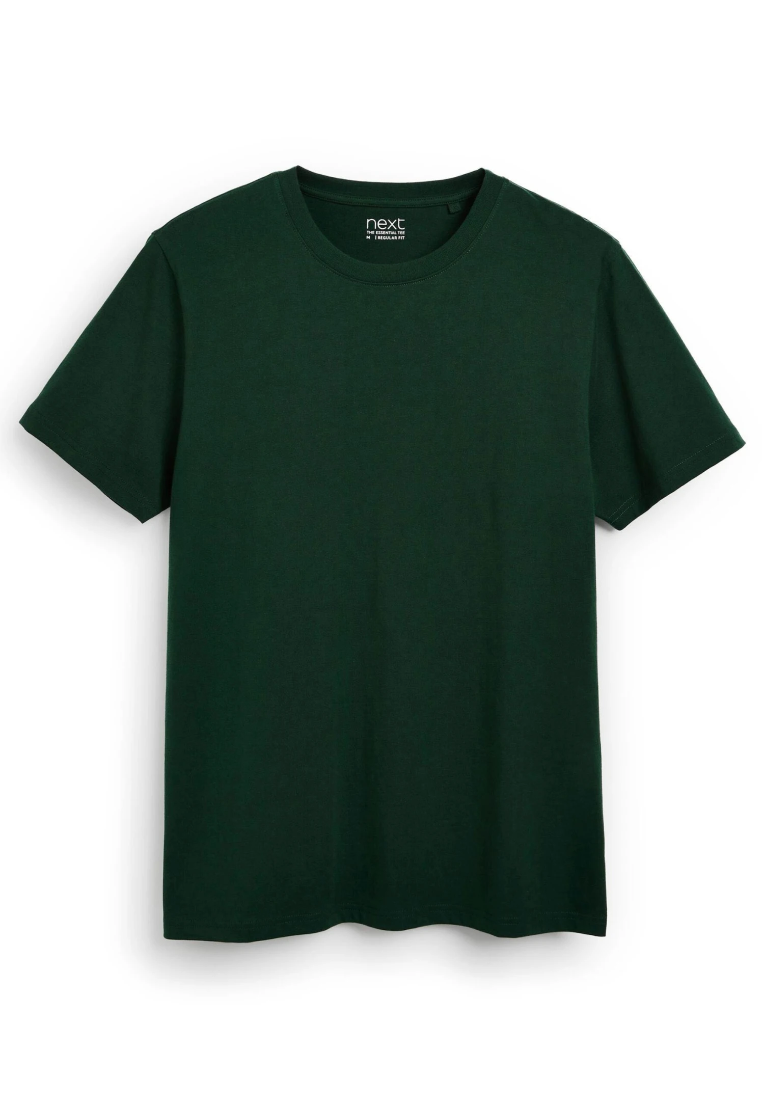 Next Essential Crew Neck Regular Fit - T-Shirt Basic - Bottle Green - Afbeelding 4