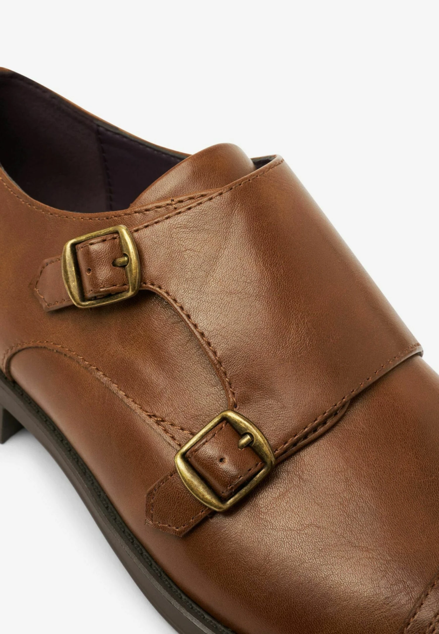 Next Double Monk Toe Cap- Instappers - Tan Brown - Afbeelding 4
